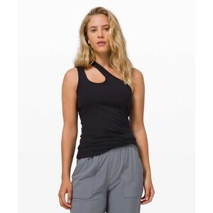 Lululemon LA Double Strap Shoulder Tank Black Size 8 Medium